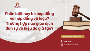 Phân biệt hủy bỏ hợp đồng và hợp đồng vô hiệu. Khi nào giao dịch dân sự vô hiệu do giả tạo? Trong thực tiễn giải quyết tranh chấp dân sự, hai khái niệm hủy bỏ hợp đồng và hợp đồng vô hiệu thường bị nhầm lẫn. Tuy nhiên, đây là hai chế định hoàn toàn khác nhau, dẫn đến hậu quả pháp lý khác nhau. Bài viết dưới đây giúp bạn phân biệt rõ hai khái niệm, đồng thời giải thích trường hợp nào giao dịch dân sự vô hiệu do giả tạo theo Bộ luật Dân sự 2015. 1. Phân biệt hủy bỏ hợp đồng và hợp đồng vô hiệu 1.1. Khái niệm và căn cứ pháp lý Tiêu chí Hủy bỏ hợp đồng Hợp đồng vô hiệu Điều kiện - Vi phạm điều kiện hủy bỏ đã thỏa thuận. - Vi phạm nghiêm trọng nghĩa vụ hợp đồng. - Trường hợp khác theo luật (Điều 423 BLDS 2015). Hợp đồng vi phạm 1 trong 4 điều kiện có hiệu lực tại Điều 122 BLDS: - Chủ thể có năng lực hành vi. - Tự nguyện. - Mục đích/nội dung không trái luật – đạo đức. - Hình thức hợp pháp. Thời điểm mất hiệu lực Hợp đồng có hiệu lực khi giao kết, nhưng bị chấm dứt hiệu lực từ thời điểm giao kết do bị hủy. Hợp đồng vô hiệu ngay từ đầu, không bao giờ phát sinh hiệu lực. Hậu quả pháp lý - Các bên hoàn trả cho nhau những gì đã nhận. - Vẫn áp dụng phạt vi phạm và bồi thường nếu có thỏa thuận. - Bên có lỗi bồi thường thiệt hại (Điều 427 BLDS). - Khôi phục tình trạng ban đầu. - Hoàn trả những gì đã nhận. - Bên có lỗi bồi thường (Điều 131 BLDS). - Bên ngay tình được bảo vệ về hoa lợi, lợi tức. Trách nhiệm thông báo Bên hủy bỏ phải thông báo; không thông báo gây thiệt hại → phải bồi thường. Không phát sinh nghĩa vụ thông báo. Thời hiệu yêu cầu 03 năm (Điều 429 BLDS). 02 năm, trừ hợp đồng vô hiệu do giả tạo hoặc vi phạm điều cấm thì không áp dụng thời hiệu (Điều 132 BLDS). 1.2. Các trường hợp hủy bỏ hợp đồng Theo BLDS 2015, hợp đồng có thể bị hủy trong các trường hợp: Hủy bỏ do chậm thực hiện nghĩa vụ (Điều 424). Hủy bỏ do không có khả năng thực hiện (Điều 425). Hủy bỏ khi tài sản bị mất hoặc hư hỏng không thể hoàn trả, thay thế (Điều 426). 1.3. Các trường hợp hợp đồng vô hiệu Một hợp đồng bị vô hiệu khi thuộc một trong các trường hợp: Vi phạm điều cấm, trái đạo đức xã hội. Hợp đồng giả tạo. Giao dịch do người không có năng lực hành vi xác lập. Do nhầm lẫn, lừa dối, đe dọa, cưỡng ép. Chủ thể không nhận thức/làm chủ hành vi. Vi phạm hình thức (trong trường hợp pháp luật yêu cầu). Có đối tượng không thể thực hiện được. 2. Khi nào giao dịch dân sự vô hiệu do giả tạo? Điều 124 BLDS 2015 quy định hai trường hợp giao dịch dân sự vô hiệu do giả tạo: 2.1. Giả tạo để che giấu giao dịch khác Các bên ký một giao dịch giả để che giấu giao dịch thật. Khi đó giao dịch giả tạo bị vô hiệu. Giao dịch bị che giấu vẫn có hiệu lực nếu không vi phạm điều kiện có hiệu lực. Ví dụ: Mua bán nhà nhưng lập hợp đồng tặng cho để trốn thuế → hợp đồng tặng cho vô hiệu. 2.2. Giả tạo để trốn tránh nghĩa vụ với người thứ ba Giao dịch được lập nhằm tẩu tán tài sản, trốn nợ. Giao dịch đó đương nhiên vô hiệu, không áp dụng thời hiệu. Ví dụ: Bị kiện đòi nợ, lập hợp đồng bán nhà với giá thấp cho người thân để né thi hành án. 3. Có thể hủy bỏ hợp đồng khi tài sản bị mất không? Theo Điều 426 BLDS 2015: Nếu bên có nghĩa vụ làm mất tài sản là đối tượng hợp đồng mà không thể hoàn trả hoặc thay thế bằng tài sản cùng loại, bên kia có quyền hủy bỏ hợp đồng. Bên vi phạm phải bồi thường giá trị bằng tiền của tài sản. 4. Kết luận Hủy bỏ hợp đồng áp dụng khi hợp đồng có hiệu lực nhưng một bên vi phạm nghĩa vụ gây mất mục đích hợp đồng. Hợp đồng vô hiệu áp dụng khi hợp đồng ngay từ đầu đã vi phạm điều kiện có hiệu lực và không làm phát sinh quyền – nghĩa vụ. Giao dịch dân sự vô hiệu do giả tạo xảy ra khi các bên lập giao dịch để che giấu giao dịch thật hoặc nhằm trốn tránh nghĩa vụ với người thứ ba.