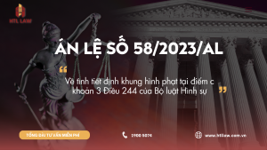 ÁN LỆ SỐ 58/2023/AL Về tình tiết định khung hình phạt